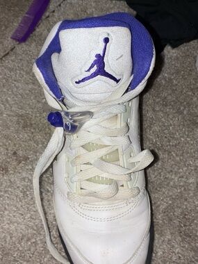 Jordan Kids Shoes White and Purple
